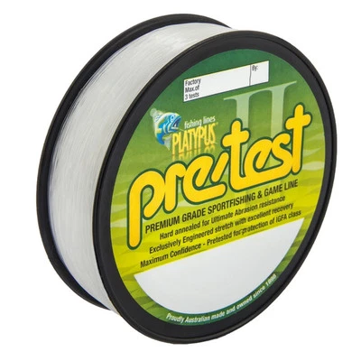 PLATYPUS 300m Spool of Clear Pre-Test Monofilament Fishing Line -IGFA Class Line