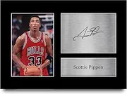 HWC Trading A4 Scottie Pippen Chicago Bulls Gifts Printed Signed Autograph Picture for Basketball Memorabilia Fans