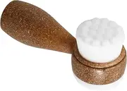 DRESSOOS Travel Exfoliating Face Brush Safe Comfortable Dry Face Brush Coconut Material for Gentle Skin Massage