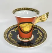 Versace Rosenthal Medusa Cup & Saucer 4 Tall - New Authentic Discontinued *RARE*