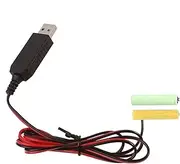 AA Battery Eliminators,5V to 3V Battery Converter Cable 5V to 3V - Replace Adapter, USB Supply Cable Replace AA/AAA Batteries for LED Lights, Small Fans, Game Consoles