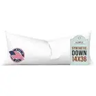 Pillowflex Synthetic Down Pillow Insert - 14x36 Down Alternative Pillow, Ultr...