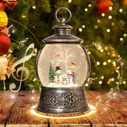 Christmas Cardinal Snow Globe 12.5In High, Snowman Musical Snow Globe Lantern...