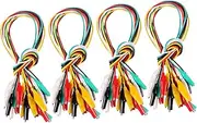 DECORNIJIA 40Pcs Alligator Clip Test Lead with Insulated Wire Flexible Jumper Wires for Circuit Connection Colors Alligator Clips Electrical Testing Cable for Multimeters
