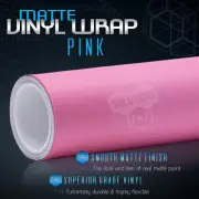 Matte Flat Pink Vinyl Wrap Film Decal Bubble Free Air Release 24" x 60" In Roll (for: Honda Civic)