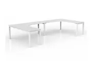 OL Axis 2-User 90Degree Workspace White Top with White Base