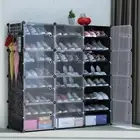 Clear Door Cube DIY Shoe Cabinet Rack Storage Portable Stackable Organiser Stand