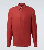 [Dunhill] Dunhill Linen shirt UK 16 red