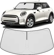 Hugeek Windshield Sunshade Compatible for 2015-2023 2024 2025 BMW Mini Cooper F55 Accessories Front Window Shield Sun Visor Protector Foldable Blocks UV Rays (for Mini Cooper 2015-2025)