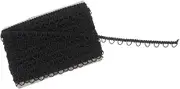 DOITOOL 1pc Handmade Wave Lace Trim for Wedding Dress Decoration Elastic Button Loop for DIY Clothing Accessories and Craft Projects