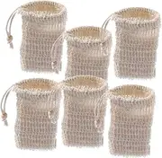 Baluue Exfoliating Soap Pouch Bag 6 Pack Easy Hang Dry Multi-function Portable Soap Saver for Family