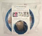 My Travel Tray Handy Cup Holder + Tray For Life On The Go! - Blue