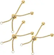 [Operitacx] Stainless Steel Bracelet Extender Metal Bead Slider Jewelry Extender Bracelet Chain Slider Extension Chains