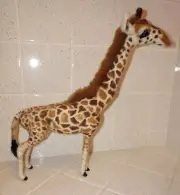 Handmade Needle Felting Giraffe wool roving handcrafted needle felted animal