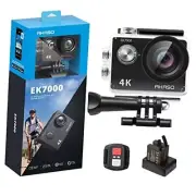 EK7000 4K30FPS 20MP WiFi Action Camera with EIS Ultra HD Underwater Black
