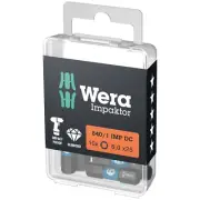 Wera 840/1 Hex Impaktor DC Bits 4x25mm 10 Pack 057604