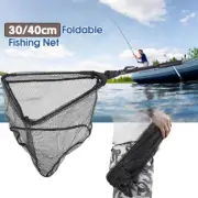 Fly Fishing Landing Net Mesh Collapsible Foldable Handle Pole Fishing Catch Net