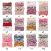 3pcs Elastic Stretchy Soft Wide Bowknot Bows Headbands Hairband Turban Headwraps