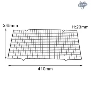 家用廚房烘焙易清潔不粘鍋冷卻架網格乾燥架 黑色不沾冷晾網 麵包冷卻架烘焙蛋糕冷涼架