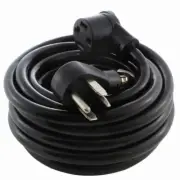 AC WORKS Extension Cord 10 ft Cord Length 4-Prong Plug 10-Gauge Heavy Duty Black