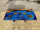 Custom Epoxy Resin Table – Resin River Wood Table – Handmade Furniture – Dining