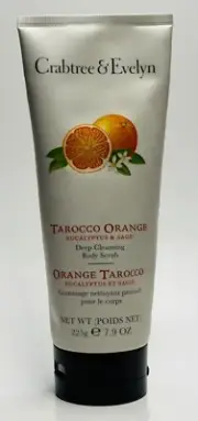1 Crabtree & Evelyn TAROCCO ORANGE EUCALYPTUS SAGE Deep Cleansing Body Scrub