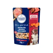 Farmers Market Adult Dog Food Homestyle Shreds With Beef Red Lentils Peas & Carrots | 250g