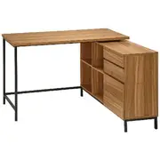 Stockholm 1200 x 1200mm Workstation Walnut Black