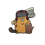 Lumberjack Beaver Golf Ball Marker with Magnetic Hat Clip, Funny Gift, Animal