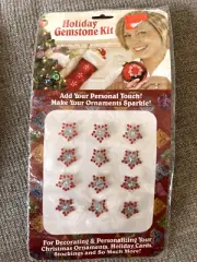 Holiday Xmas Gemstone Kit Bedazzle Stick On Decorate Ornaments, Stockings, Cards
