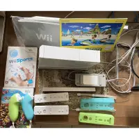 在飛比找蝦皮購物優惠-日本原裝任天堂Wii遊戲主機(未改機)+2組左右手把遙控器手