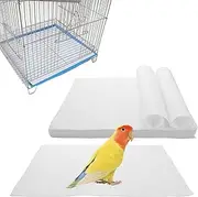GBACHOOSE 200 Pack Bird Cage Liner Papers, 17x12 Inch Non-Woven Bird Nesting Box Pads Disposable Cage Paper Liners, Precut Absorbent Cushion Pad Mat Accessories for Pet Bird Parrot