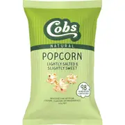 Cobs Natural Popcorn Lightly Salted Slightly Sweet 120g