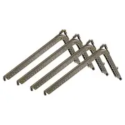 Metal Purse Frames - 7.3" 4Pcs Rectangle Kiss Lock Clasp Frame Bronze