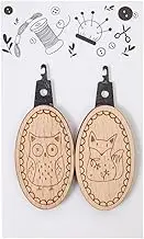 Needle Threader - 2X Embroidery Needle Threader with Animal Patterns,Compact Knitting Craft Making Tool for Dad Husband Grandma Grandpa Mom