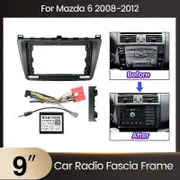 9 Inch Radio Fasciasfor for Mazda 6 GH 2007-2012 2004-2015 Double Din Frame Auto Stereo Panel Dash Installation Refitting Trim MZ09