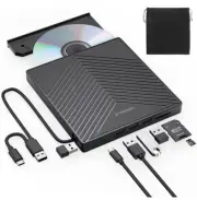 Origbelie External CD DVD Drive, Model BT669, Ultra Slim CD Burner USB 3.0