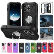 For iPhone 15 15 Pro Max 14 13 Military Grade Shockproof Armor Ring Holder Case