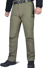 [POWERTHREE] Men’s Workwear Pants,Relaxed Fit,Lightweight,Moisture Wicking,4-Way Stretch,Outdoor Utility Hiking Pants