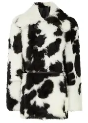 Petar Petrov Psycho Cow-print Shearling Jacket - Black And White - 10 10
