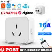 Tuya WiFi / Zigbee 16A Smart AU Socket Plug Voice Control for Alexa Google Home