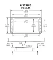 EMG- Pickup Mounting Ring- Arched, 6, medium, black