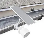 Wasserstein 2-in-1 Gutter Mount for Google Nest Cam (Battery) and Compatible Solar Panel (White) - Camera and Solar Panel Not Included