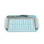 (Blue Chassis)Stainless Steel Butter Cutter Box Cheese Storage Container AU