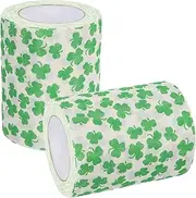 Toilet Roll Papers 2 Pack Shamrock Pattern Thicken Absorbent Household Paper Rolls