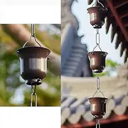 Aluminium Rain Chain for Courtyard Temple, Roof Gutter Down Spout Outdoor Garden Decorative Chain(1m/3ft)