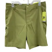 New All In Motion Mens Size 40 Chartreuse Green UPF 50+ Cargo Golf Shorts