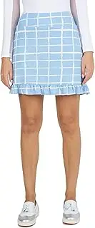 [IBKUL] Athleisure Wear UPF 50+ Icefil Cooling Tech Cordova Print Ruffle Trim Skort w Pockets - 19495
