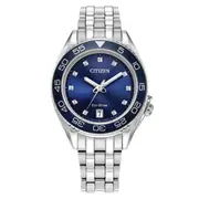 Citizen Eco-Drive Blue Dial Stainless Steel Dress Men's Watch (FE6160-57L)