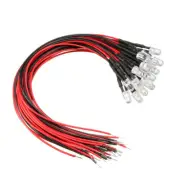 20pcs 5mm led Pre Wired light RGB Gradual Change Flashing 20mA DC 3-6V 20cm